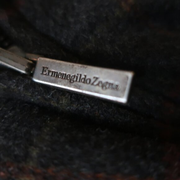 Mens Ermenegildo Zegna Brown, Red Plaid Vest XXL/56 - Picture 11 of 12